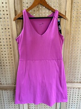 GapFit Pink Athletic Dress Built In Shorts Tennis Active L NWT